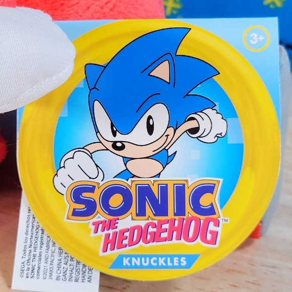 Jakks Pacific Sonic the Hedgehog Knuckles 8" Collectible Go Sega Toy Plush NWT - Picture 6 of 7